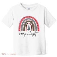 Merry And Bright Rainbow Holiday Toddler T-Shirt thumb 0