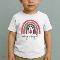 Merry And Bright Rainbow Holiday Toddler T-Shirt thumb 2