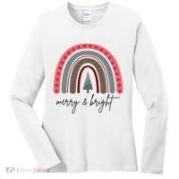 Merry And Bright Rainbow Holiday Women's Long Sleeve Shirt thumb 0