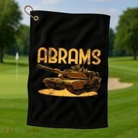 M1 Abrams Battle Tank Usa America American Military Golf Towel thumb 1