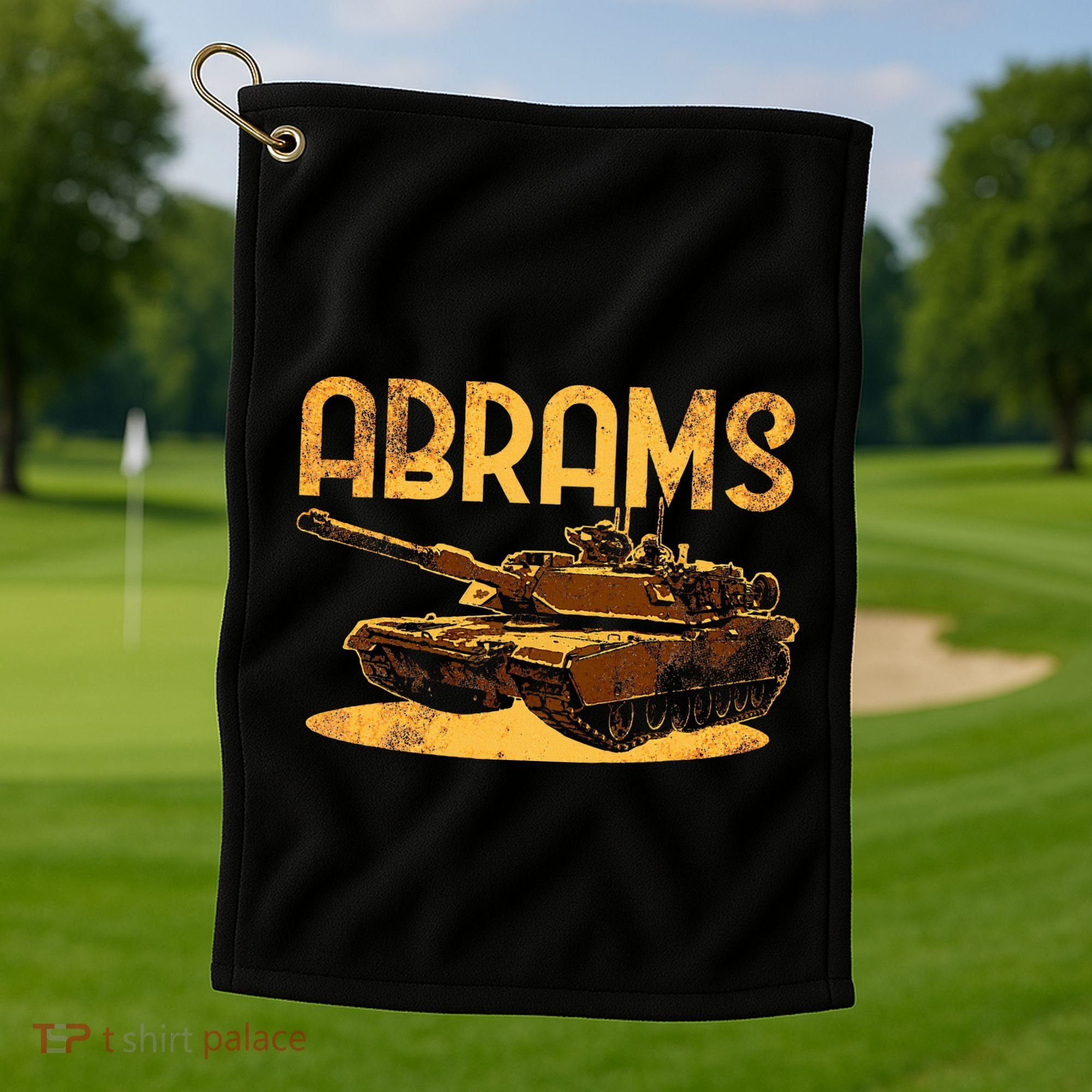 M1 Abrams Battle Tank Usa America American Military Golf Towel