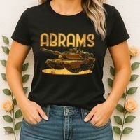 M1 Abrams Battle Tank Usa America American Military Women's T-Shirt thumb 2