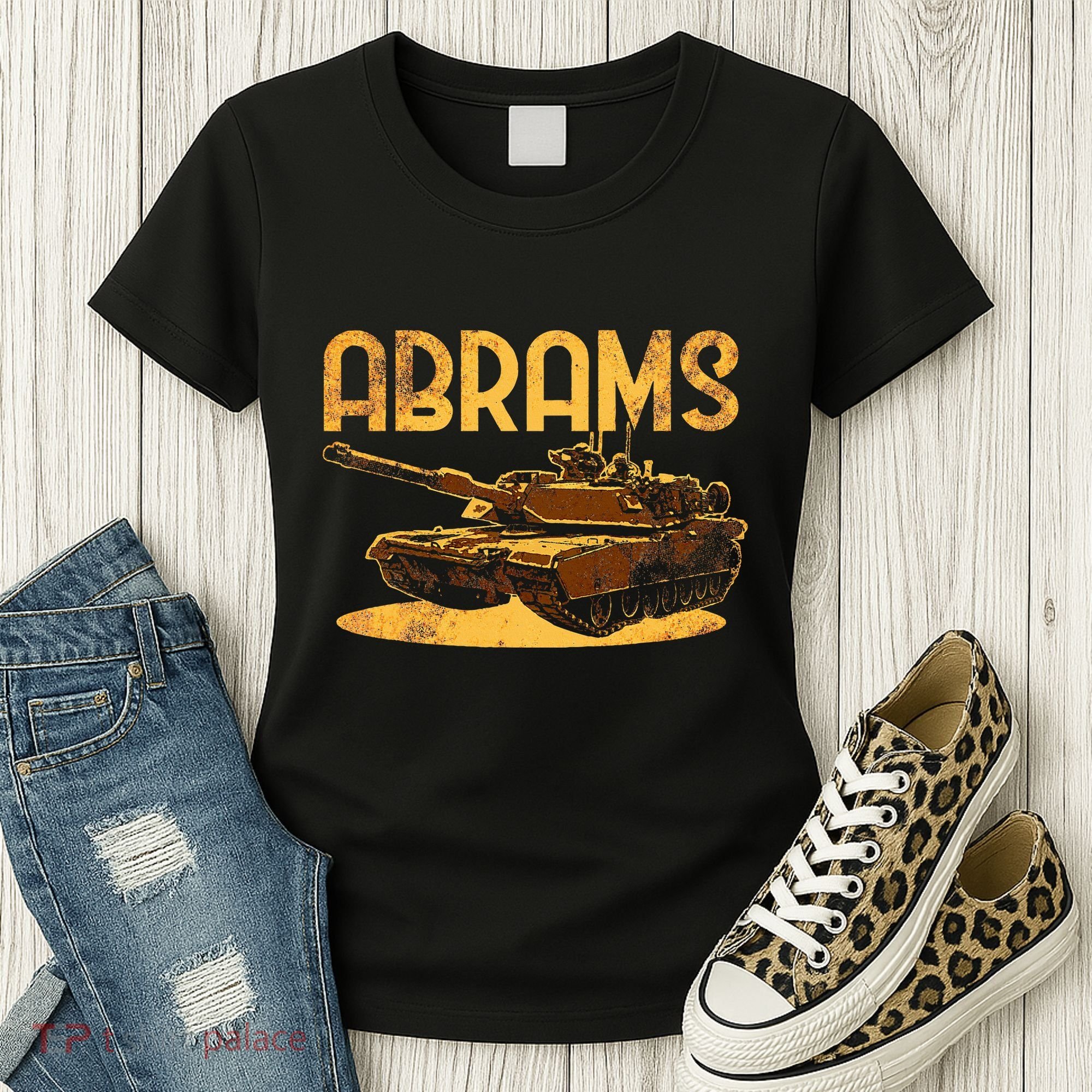 M1 Abrams Battle Tank Usa America American Military Women's T-Shirt