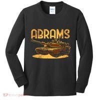 M1 Abrams Battle Tank Usa America American Military Kids Long Sleeve Shirt thumb 0