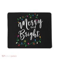 Merry and Bright Christmas Lights Xmas Holiday Family Match Mousepad thumb 0