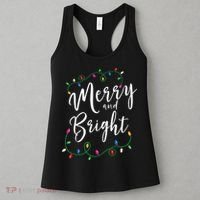 Merry and Bright Christmas Lights Xmas Holiday Family Match Women's Tank Top thumb 3