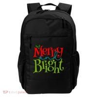 Merry And Bright Christmas Holiday Festive Backpack thumb 0