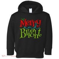 Merry And Bright Christmas Holiday Festive Toddler Hoodie thumb 0