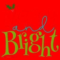 Merry And Bright Christmas Holiday Festive Santa Hat thumb 1
