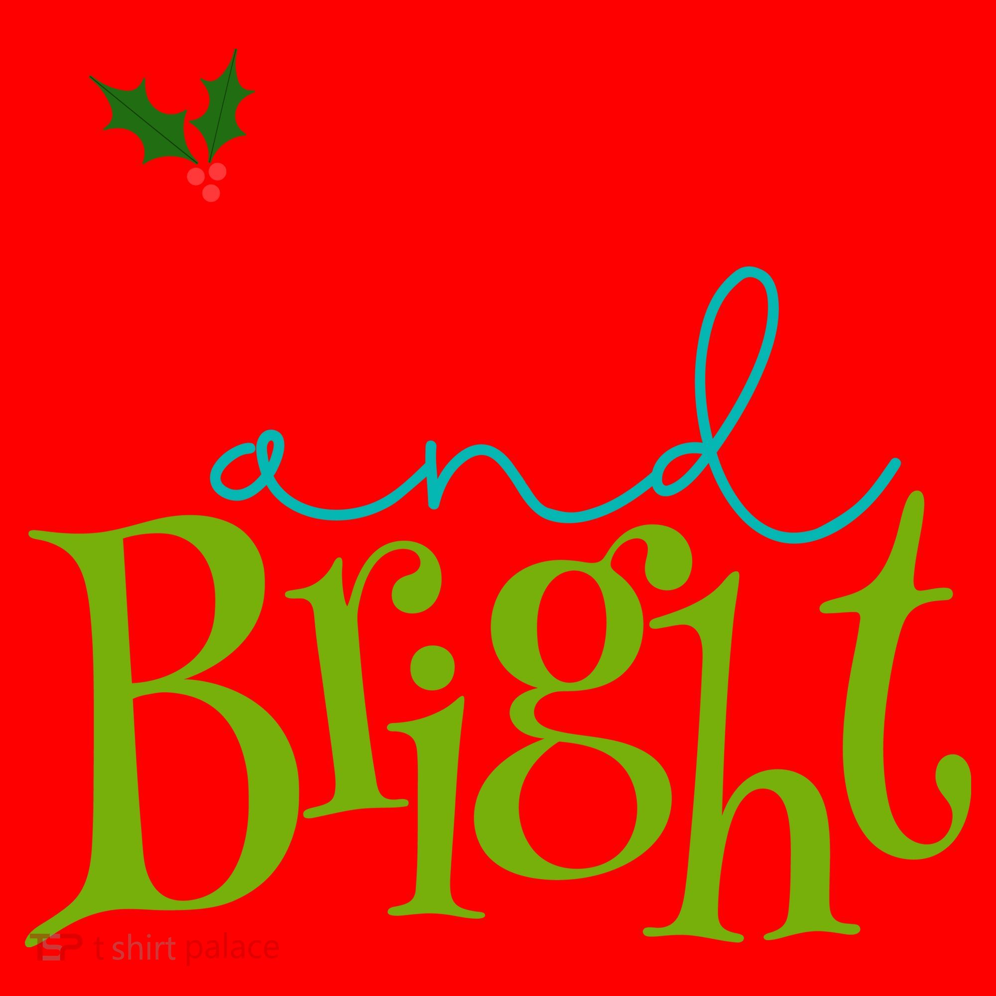Merry And Bright Christmas Holiday Festive Santa Hat