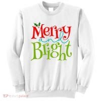 Merry And Bright Christmas Holiday Festive Sweatshirt thumb 0