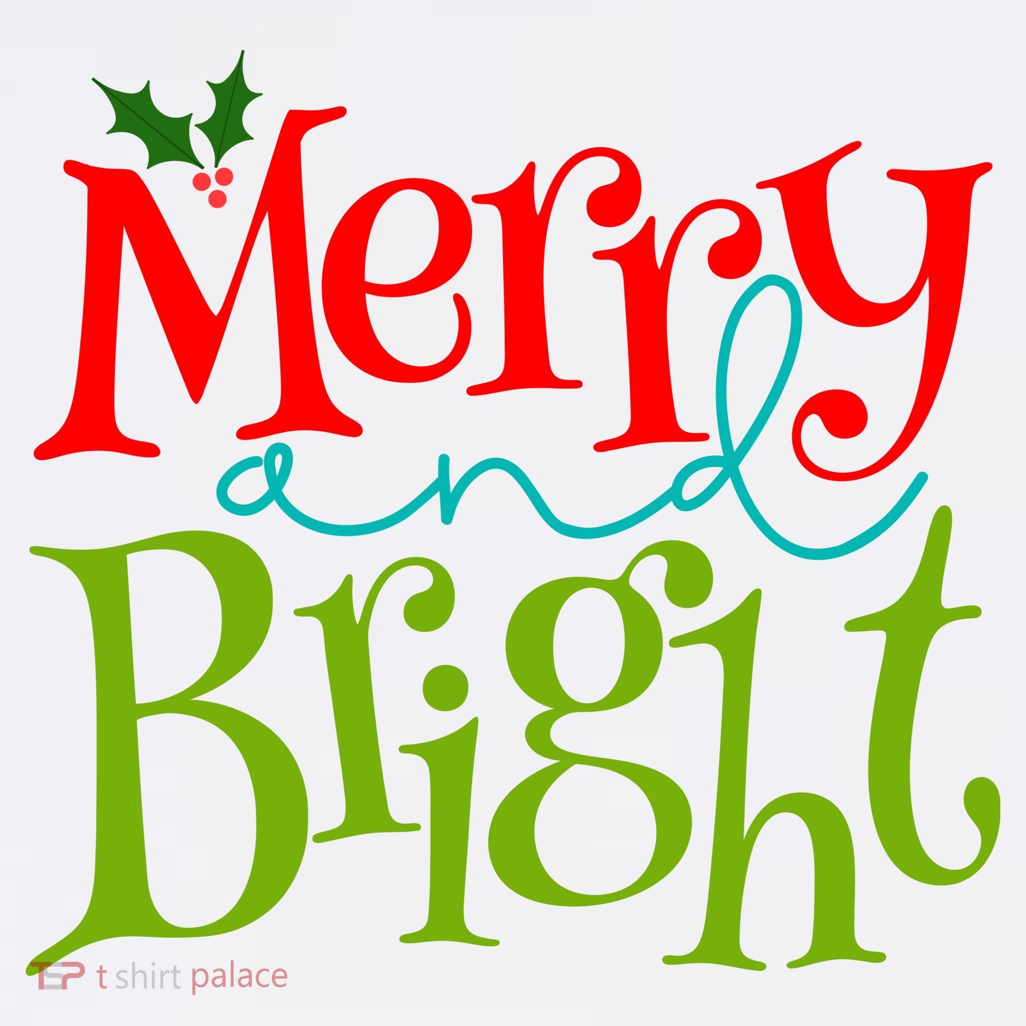 Merry And Bright Christmas Holiday Festive Sweatshirt