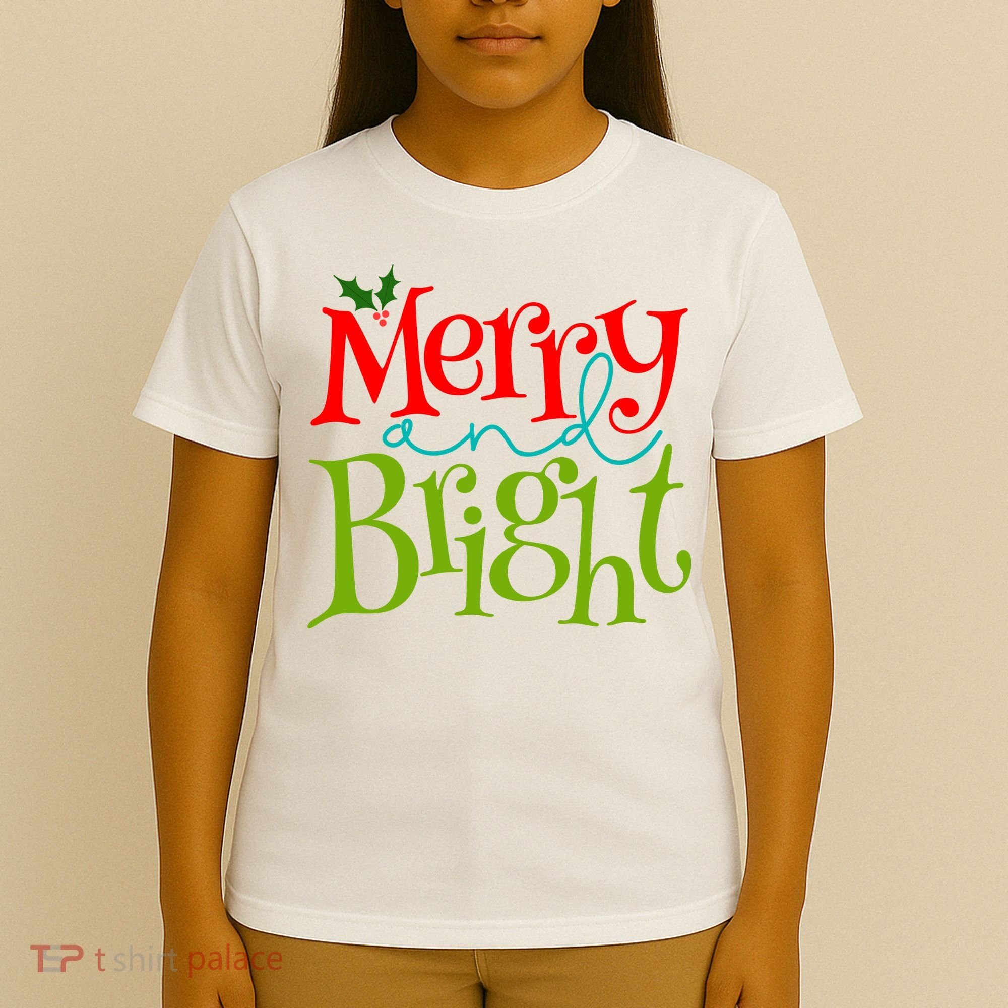 Merry And Bright Christmas Holiday Festive T-Shirt