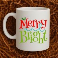 Merry And Bright Christmas Holiday Festive Coffee Mug thumb 2