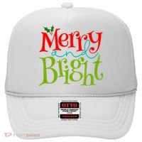 Merry And Bright Christmas Holiday Festive Hat thumb 0
