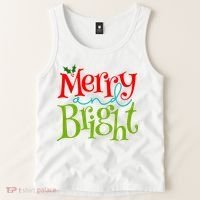 Merry And Bright Christmas Holiday Festive Tank Top thumb 2