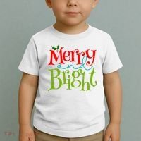 Merry And Bright Christmas Holiday Festive Toddler T-Shirt thumb 2