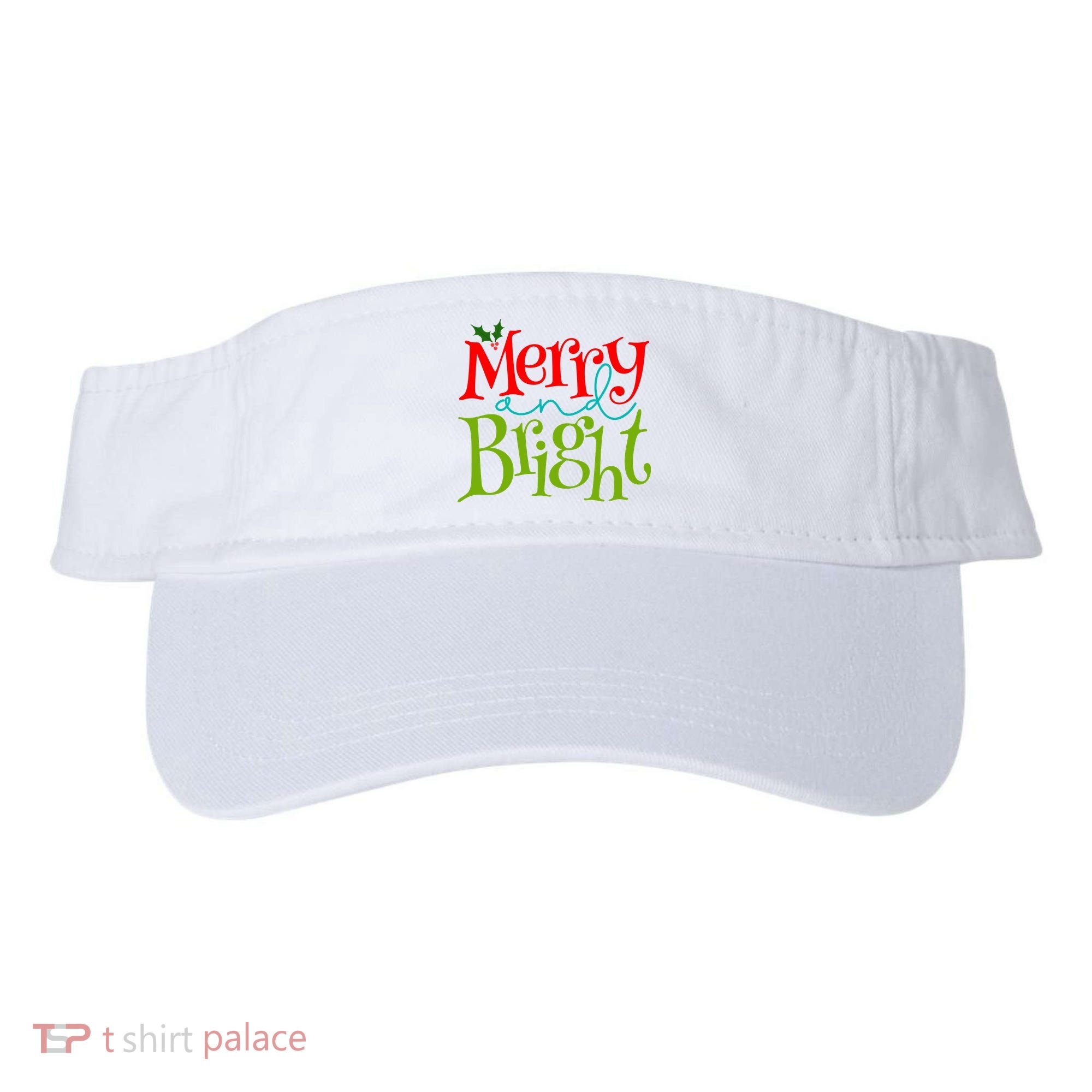Merry And Bright Christmas Holiday Festive Visor