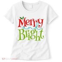 Merry And Bright Christmas Holiday Festive Women's T-Shirt thumb 0