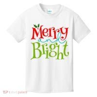 Merry And Bright Christmas Holiday Festive Kids T-Shirt thumb 0