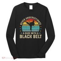 Martial Arts Black Belt Karate Jiu Jitsu Taekwondo Gifts Long Sleeve Shirt thumb 0
