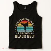Martial Arts Black Belt Karate Jiu Jitsu Taekwondo Gifts Tank Top thumb 2