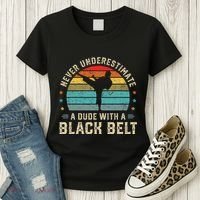 Martial Arts Black Belt Karate Jiu Jitsu Taekwondo Gifts Women's T-Shirt thumb 3