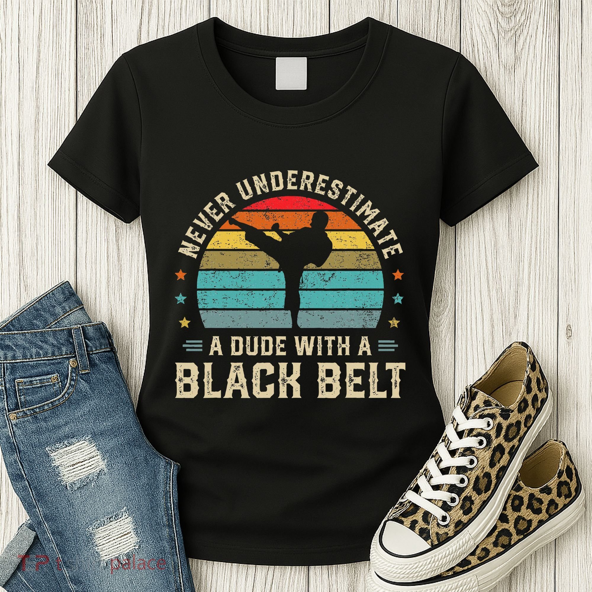 Martial Arts Black Belt Karate Jiu Jitsu Taekwondo Gifts Women's T-Shirt