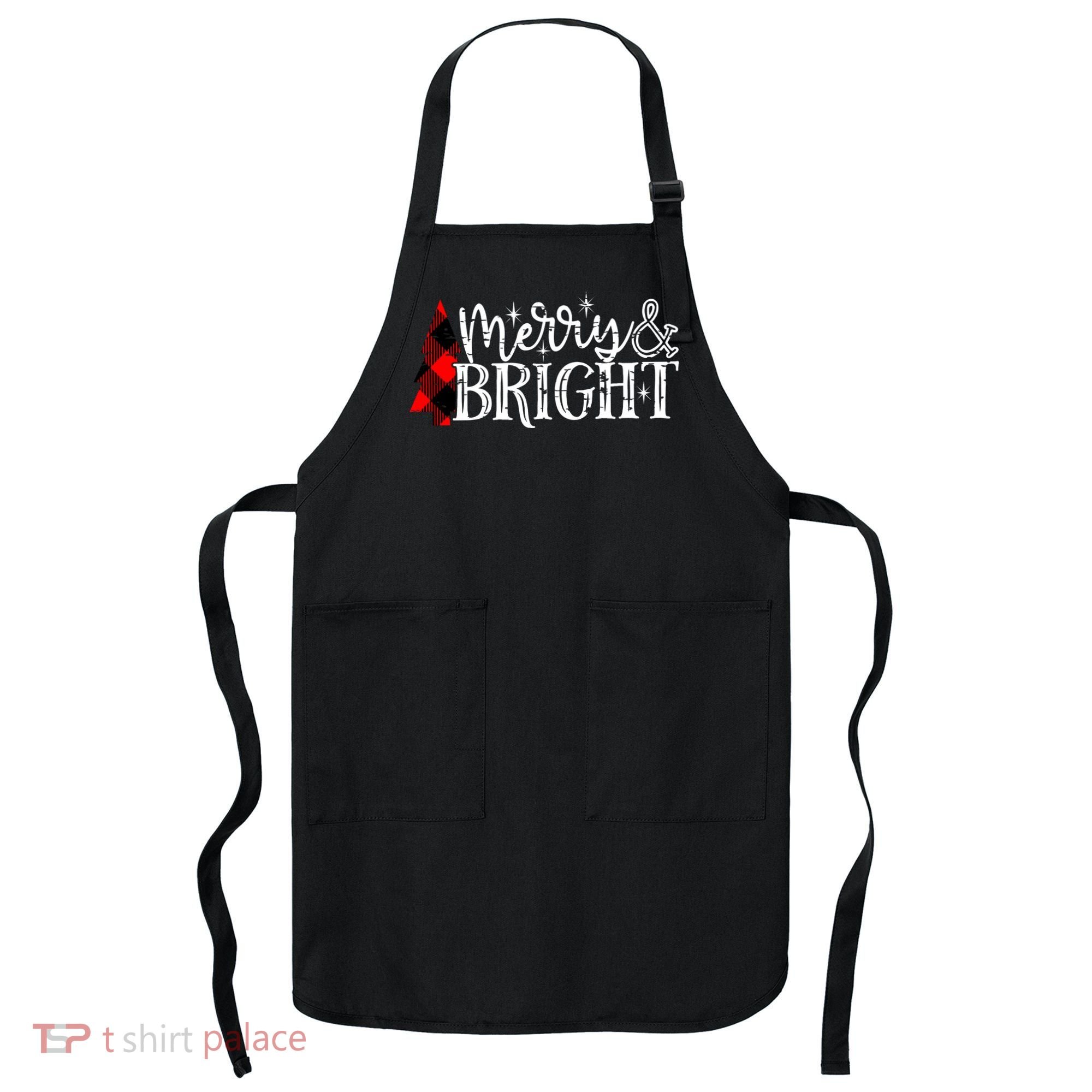 Merry And Bright Cute Christmas Gift Apron