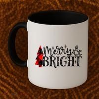 Merry And Bright Cute Christmas Gift Coffee Mug thumb 2