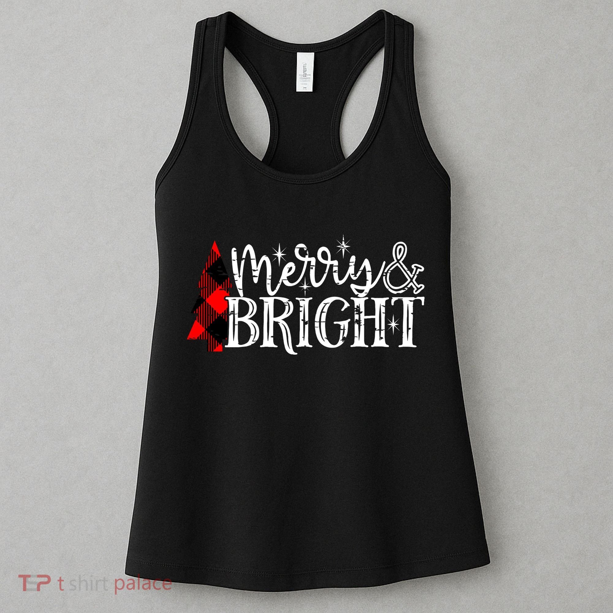 Merry And Bright Cute Christmas Gift Women's Tank Top