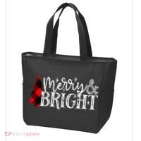 Merry And Bright Cute Christmas Gift Tote Bag thumb 3