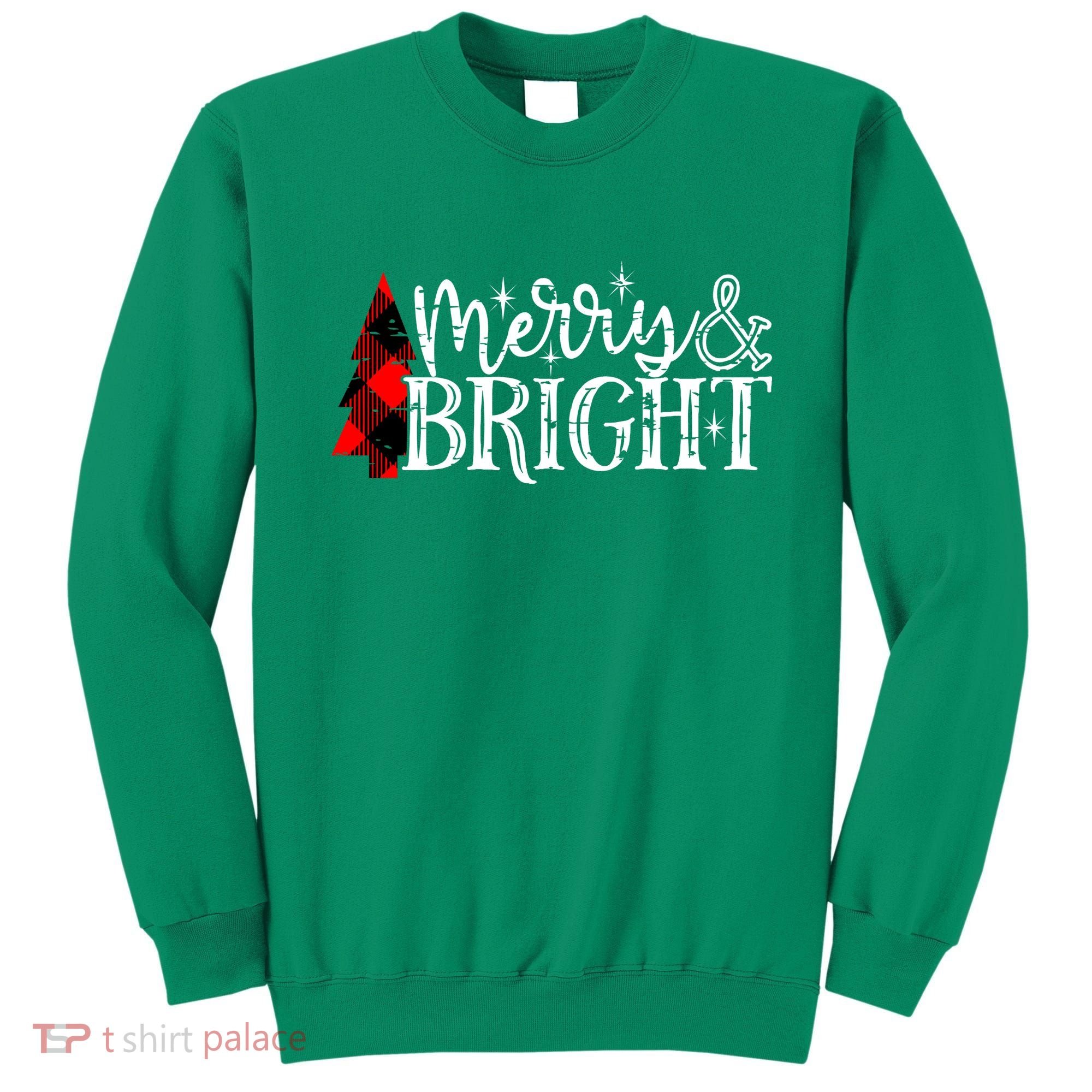 Merry And Bright Cute Christmas Gift Sweatshirt