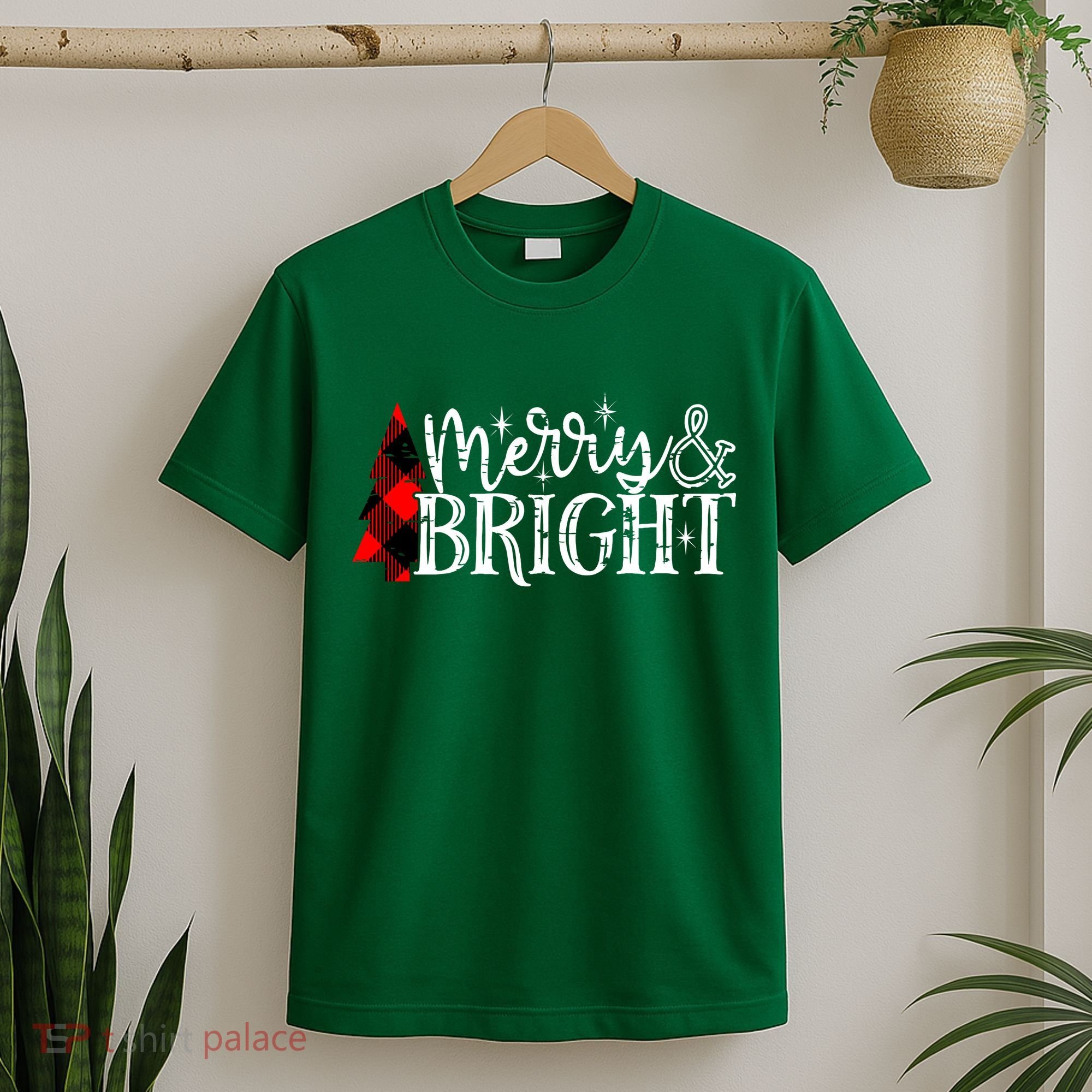 Merry And Bright Cute Christmas Gift T-Shirt