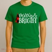 Merry And Bright Cute Christmas Gift T-Shirt thumb 3