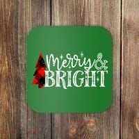 Merry And Bright Cute Christmas Gift Coaster thumb 0
