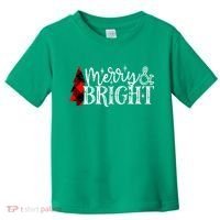 Merry And Bright Cute Christmas Gift Toddler T-Shirt thumb 0