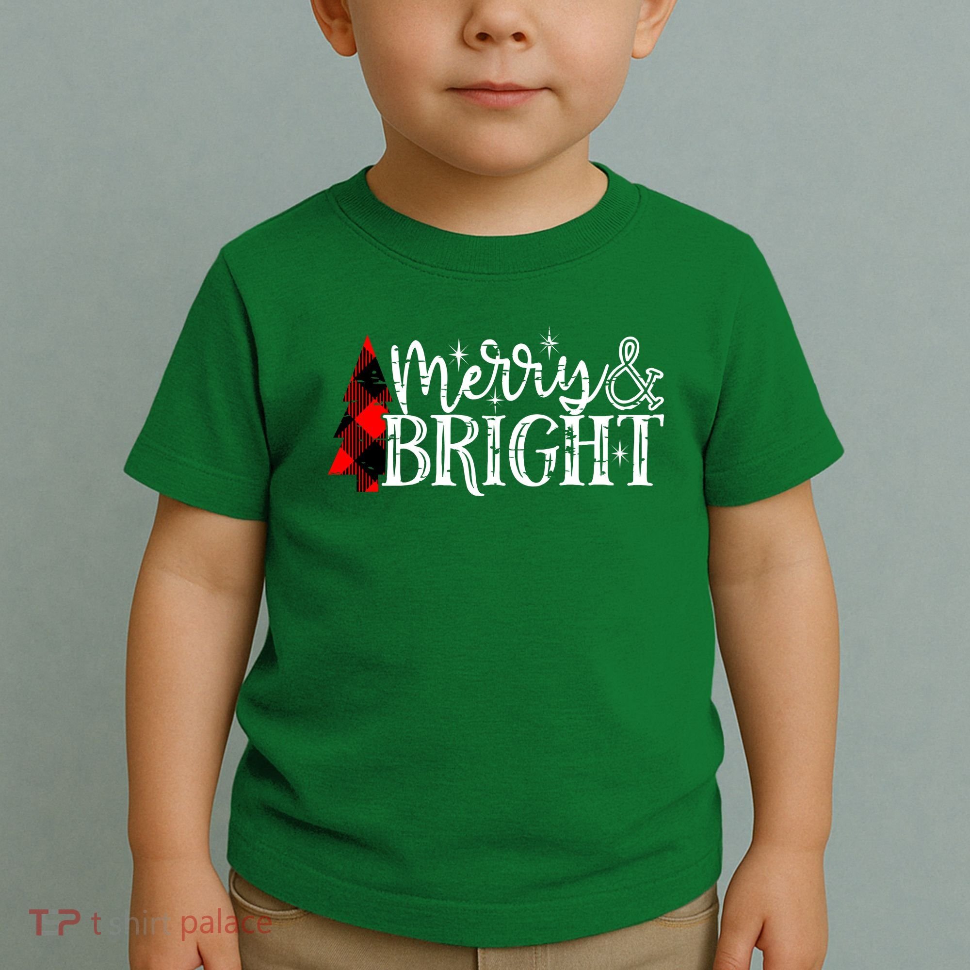 Merry And Bright Cute Christmas Gift Toddler T-Shirt