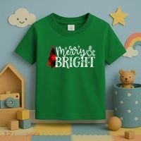 Merry And Bright Cute Christmas Gift Toddler T-Shirt thumb 3