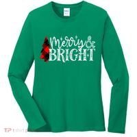 Merry And Bright Cute Christmas Gift Women's Long Sleeve Shirt thumb 0