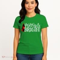 Merry And Bright Cute Christmas Gift Women's T-Shirt thumb 4