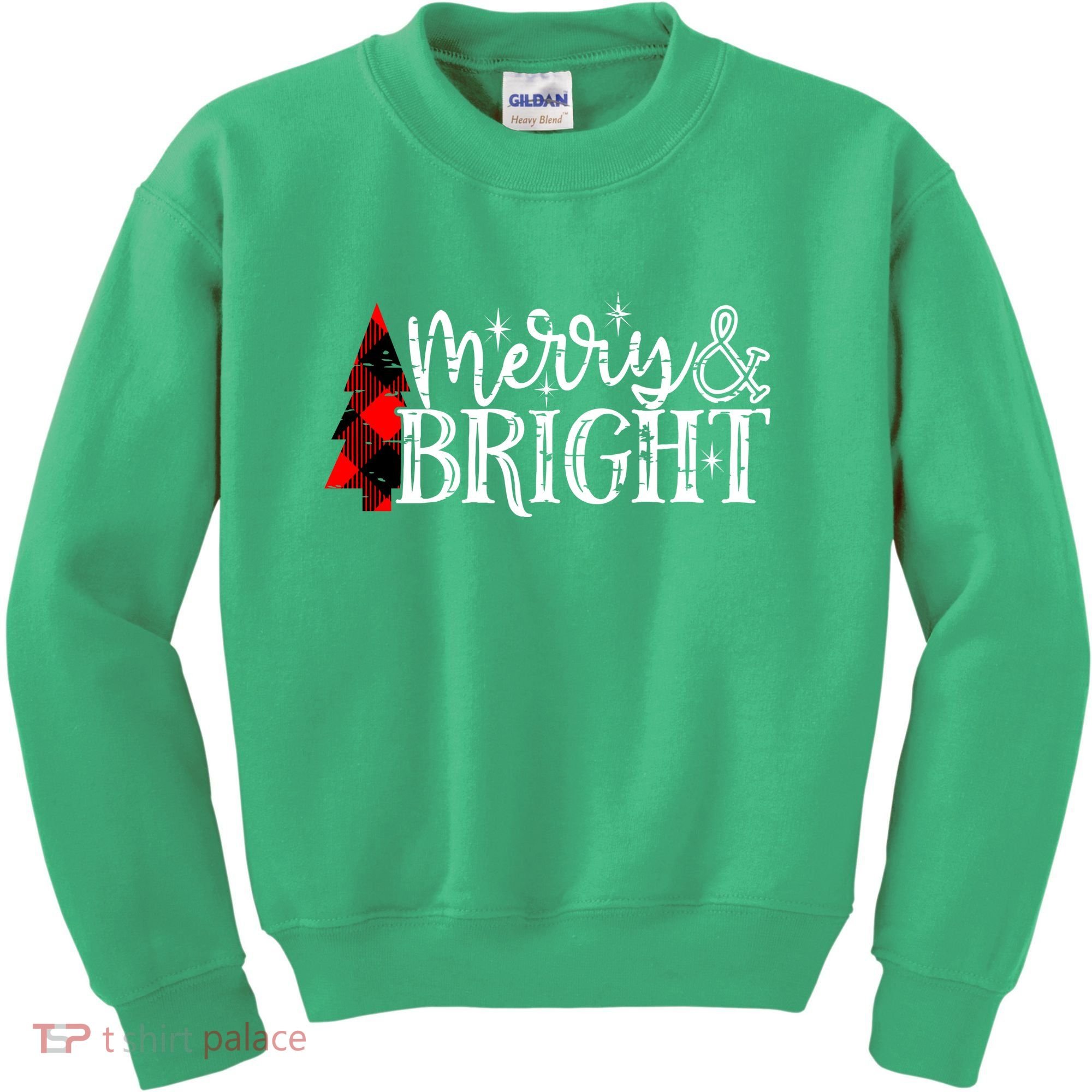 Merry And Bright Cute Christmas Gift Kids Sweatshirt