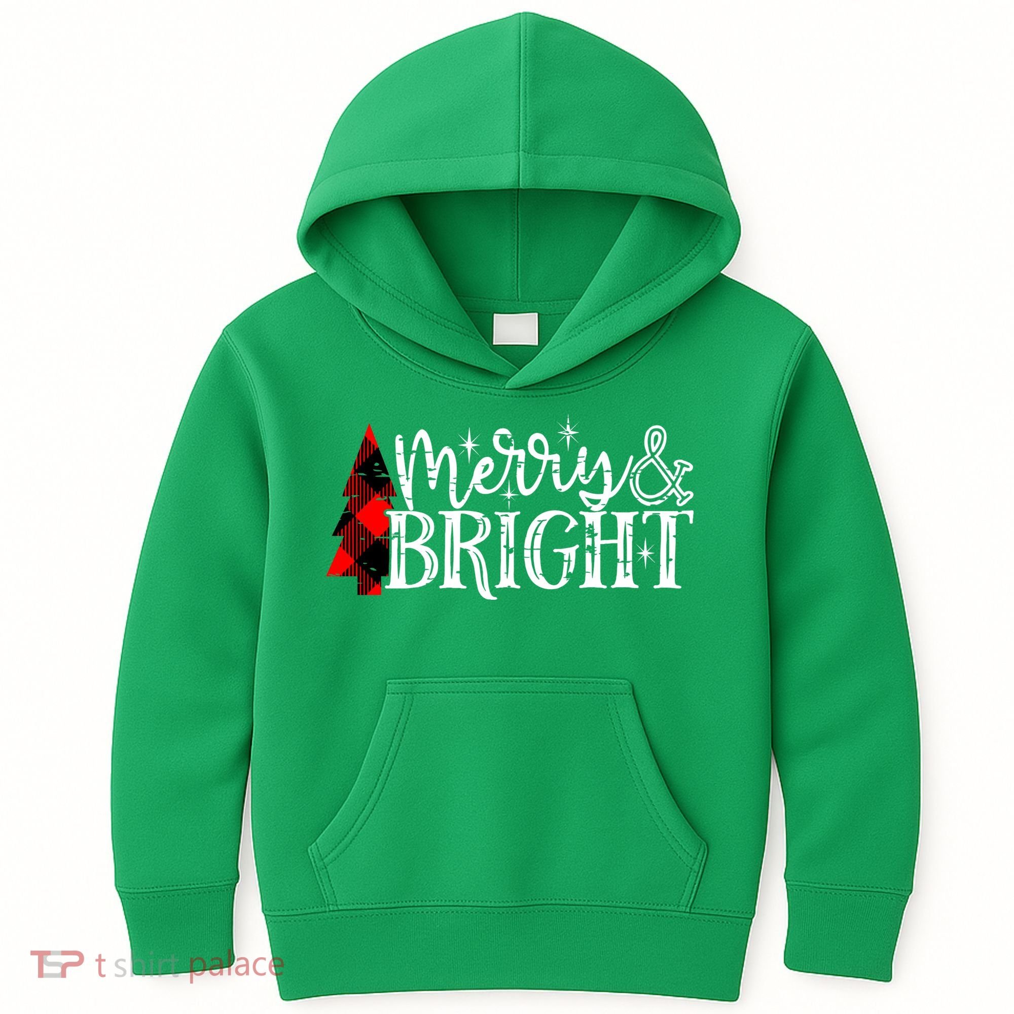 Merry And Bright Cute Christmas Gift Kids Hoodie