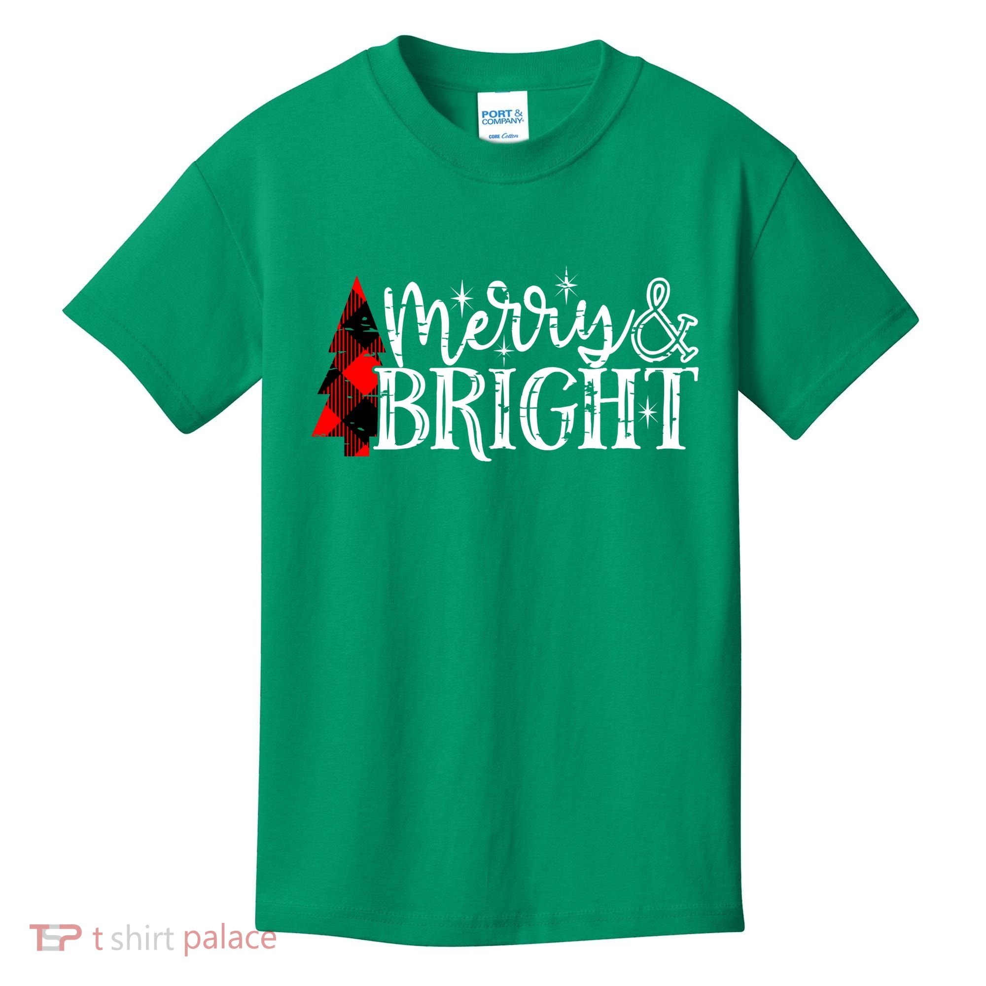 Merry And Bright Cute Christmas Gift Kids T-Shirt