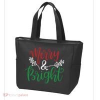 Merry And Bright Christmas Holiday Season Tote Bag thumb 3