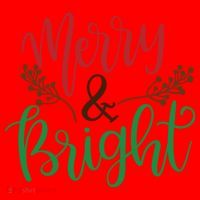 Merry And Bright Christmas Holiday Season Santa Hat thumb 1