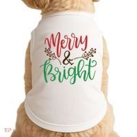 Merry And Bright Christmas Holiday Season Doggie Tank thumb 0