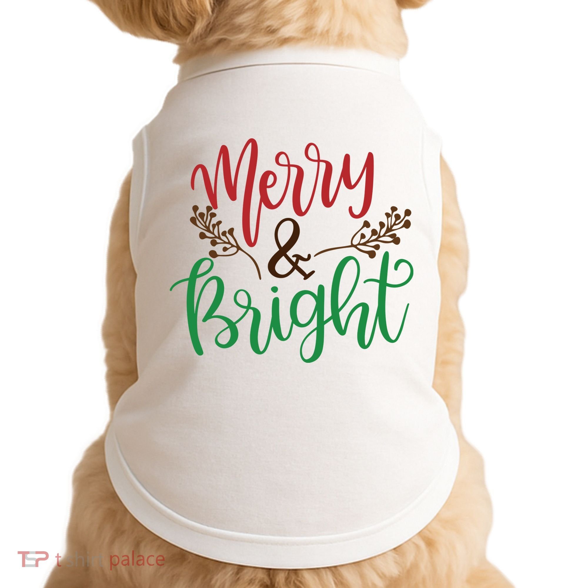 Merry And Bright Christmas Holiday Season Doggie Tank