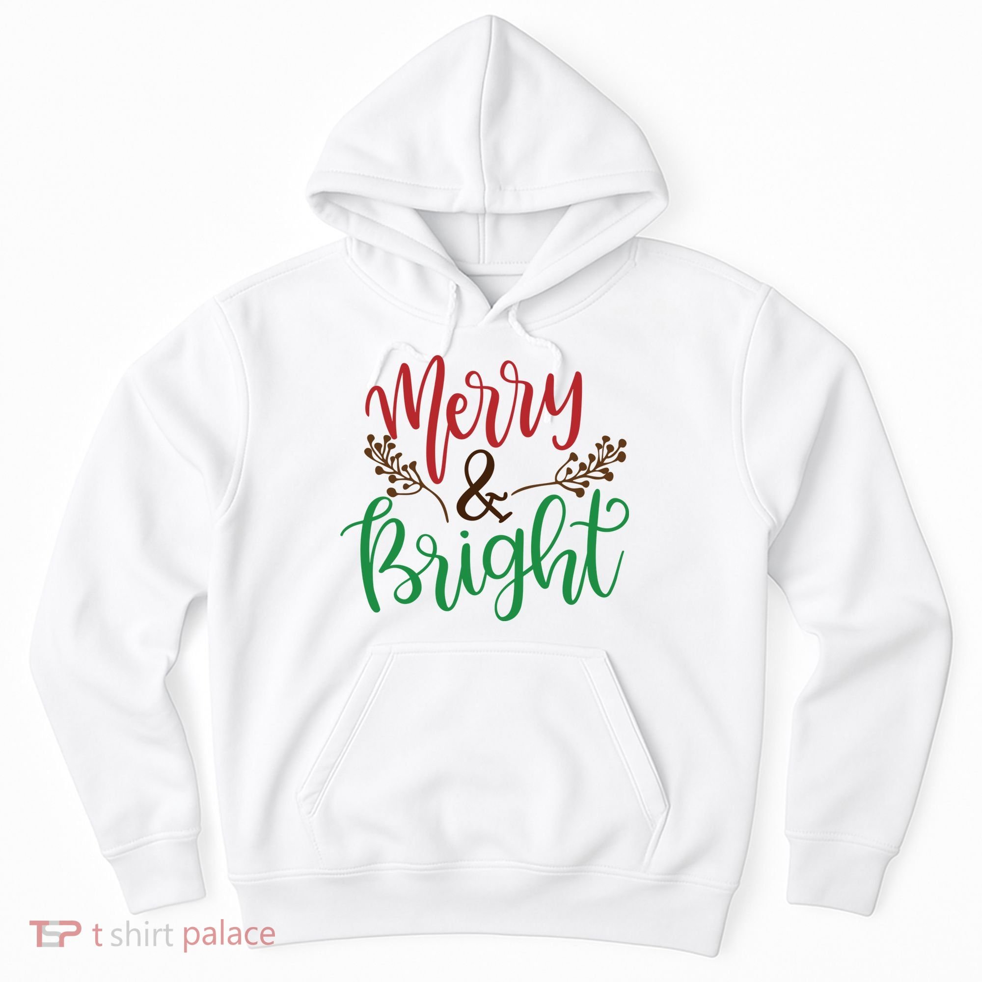 Merry And Bright Christmas Holiday Season Hoodie