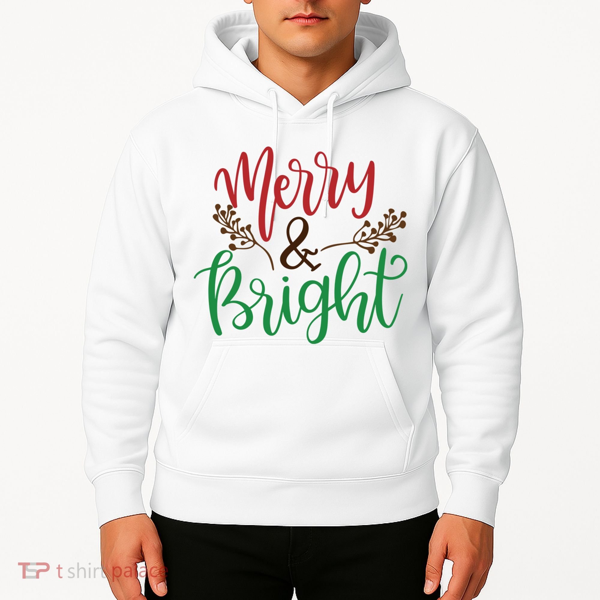 Merry And Bright Christmas Holiday Season Hoodie